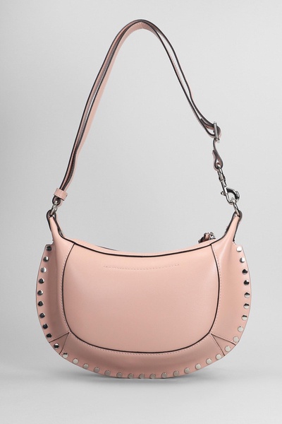 Oskan Moon Shoulder Bag In Rose-pink Leather