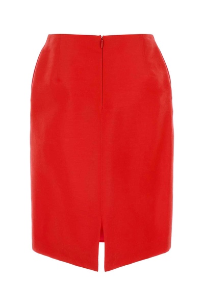 Red Wool Blend Corinna Skirt