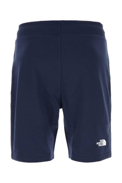 Navy Blue Cotton Bermuda Shorts