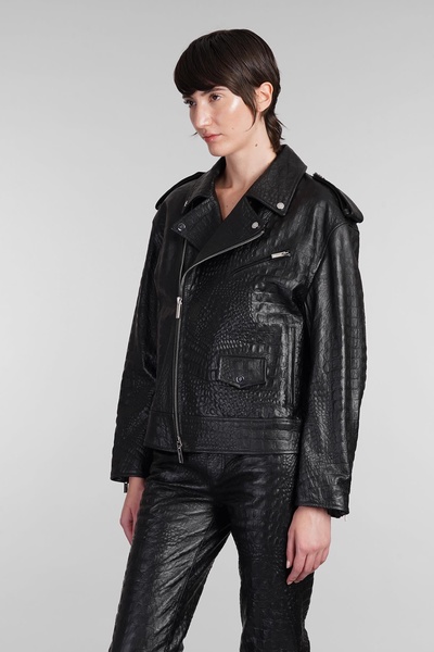 Biker Jacket In Black Leather