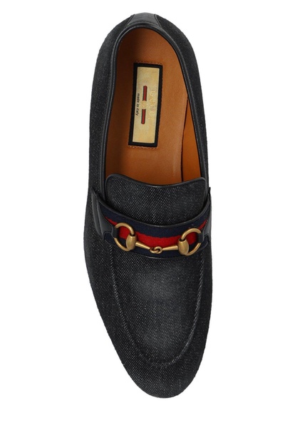 Horsebit Detailed Denim Loafers