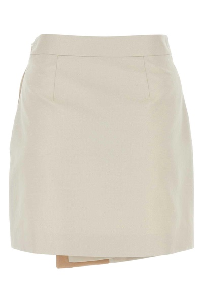 Ivory Canvas Mini Skirt