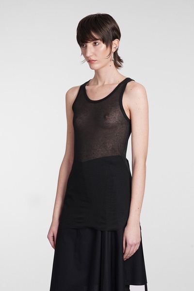 Tank Top In Black Cotton