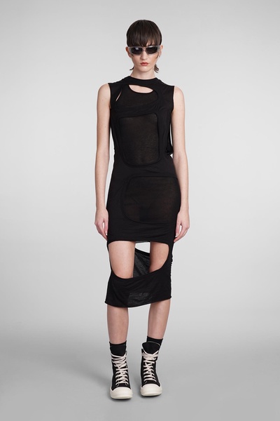 Membrane Ii Dress In Black Cotton