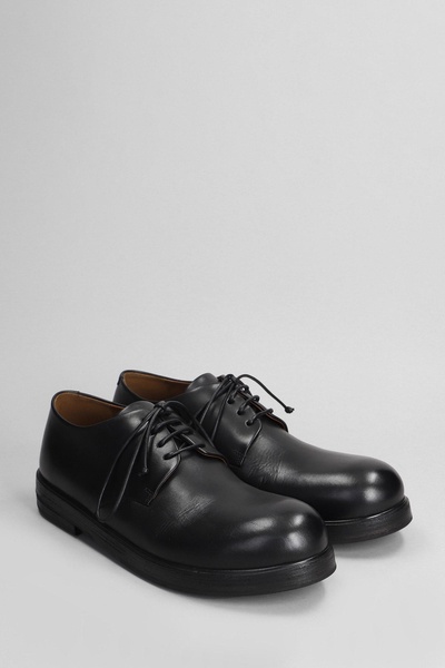 Zucca Lace Up Shoes In Black Leather