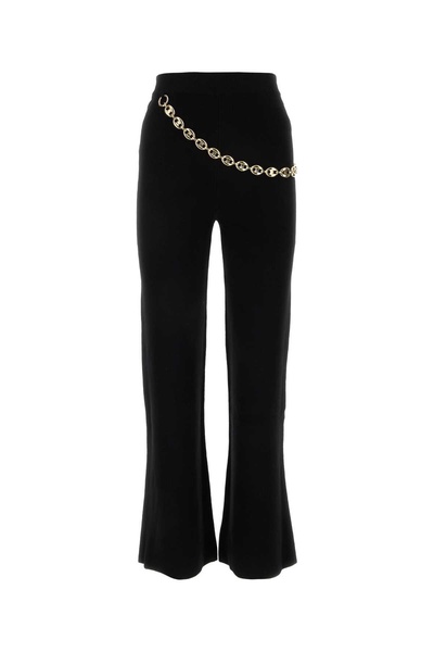 Black Stretch Wool Blend Pant