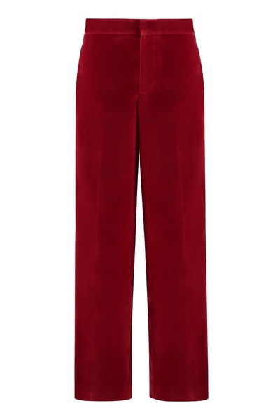 JW ANDERSON Velvet Elegance Trousers with Satin Accents