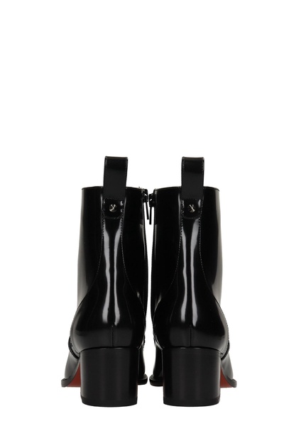 Mayerswing High Heels Ankle Boots In Black Leather