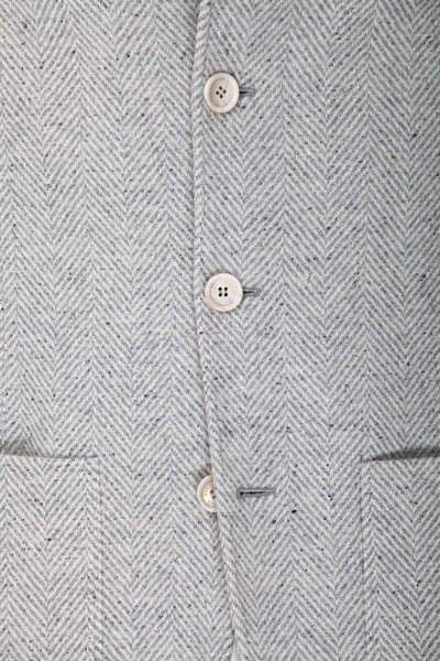 Brunello Cucinelli Herringbone Button-Up Jacket