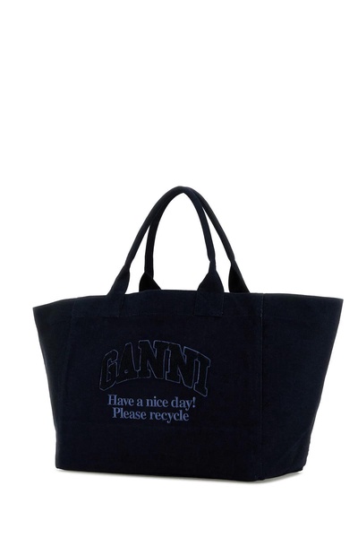 Midnight Blue Denim Shopping Bag