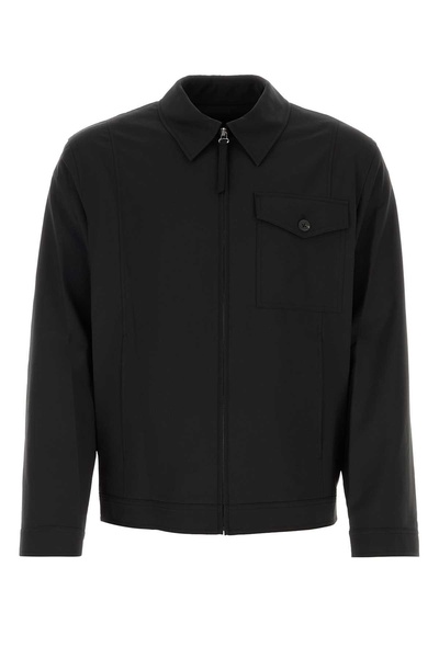 Black Jacquard Windbreaker