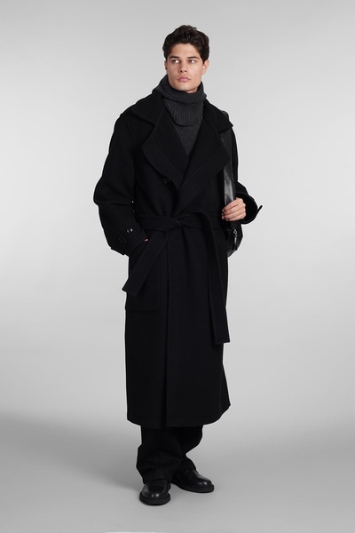 Coat In Black Wool