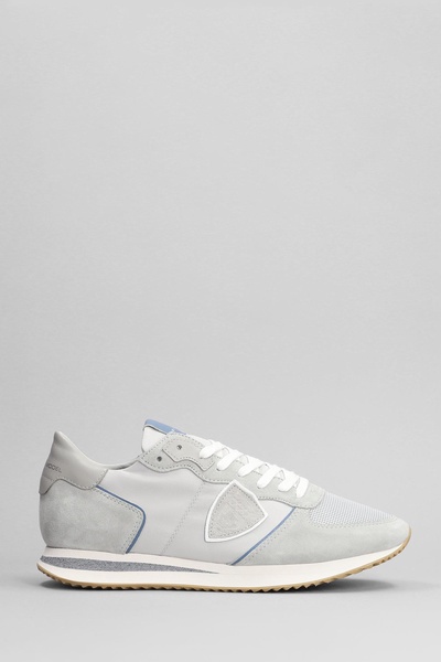 Trpx Low Sneakers In Grey Suede And Fabric