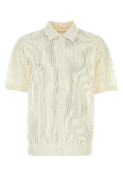 Prada Man White Silk Blend Shirt