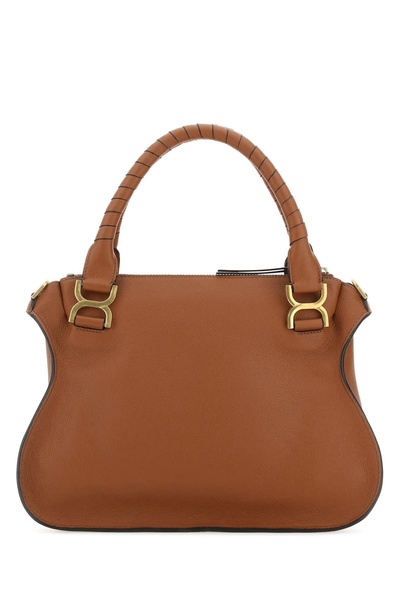 Brown Leather Medium Marcie Handbag