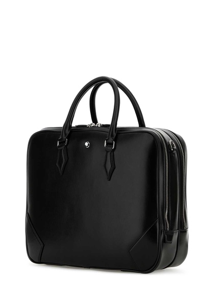 Black Leather Large Meisterstã¼ck Briefcase