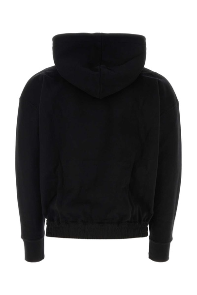 Saint Laurent Man Black Cotton Sweatshirt