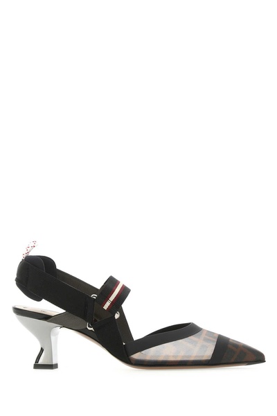 Fendi Woman Printed Mesh Colibrã¬ Pumps