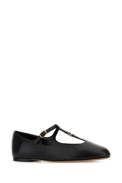 Chloe Woman Black Leather Marcie Ballerinas