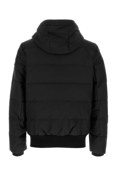 Black Polyester Cloud Bomber Down Jacket