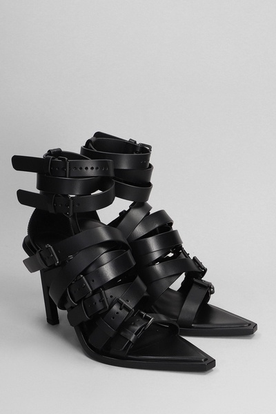 Sandals In Black Leather