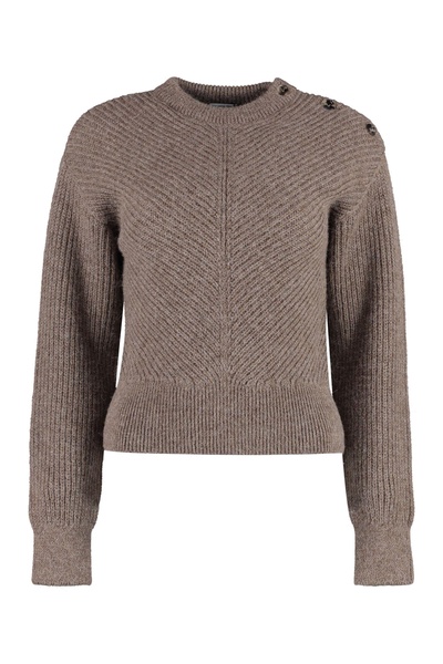 BOTTEGA VENETA Cozy Brown Alpaca Wool Sweater for Women