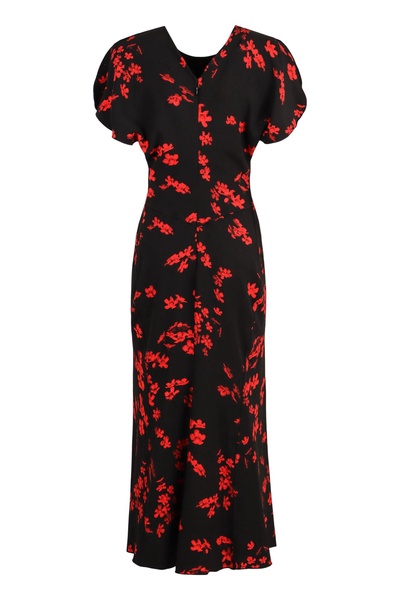 Victoria Beckham Printed Crepe Dress