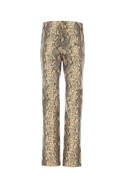 Miu Miu Animal Printed Logo Patch Pants