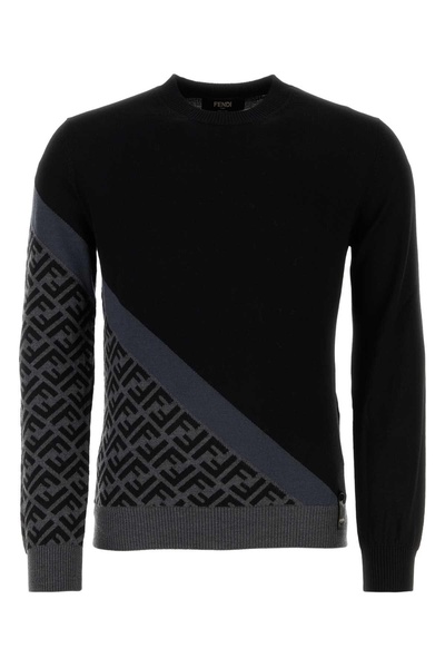 Black Stretch Wool Sweater