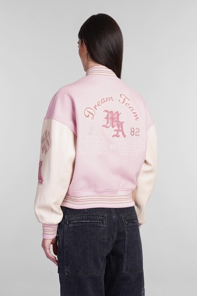 Bomber In Rose-pink Wool