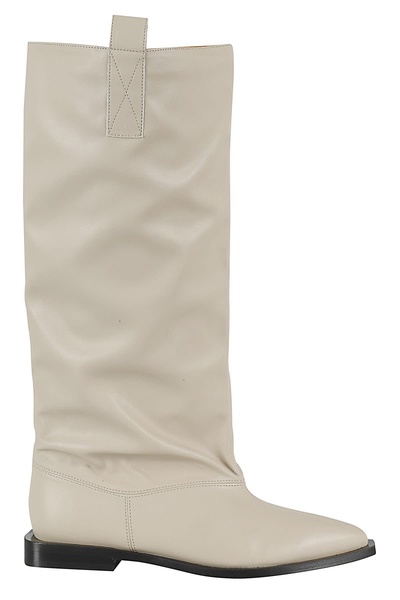 Western Wide Slouchy Flat Tubular Boot