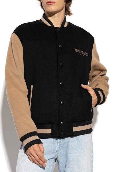 Logo Detailed Long-sleeved Varsity Jacket