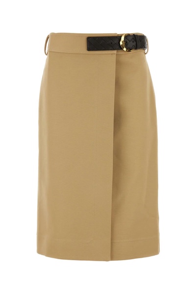 Bottega Veneta Woman Beige Cotton Skirt