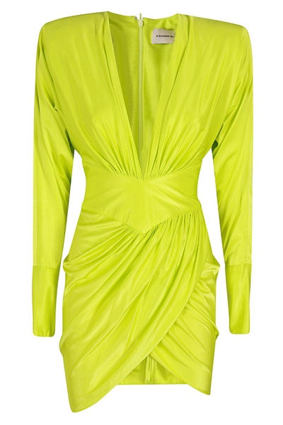 Alexandre Vauthier Gathered V-Neck Mini Dress