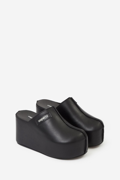 Branded Clog Wedge Flats