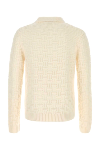 Ivory Stretch Wool Blend Sweater