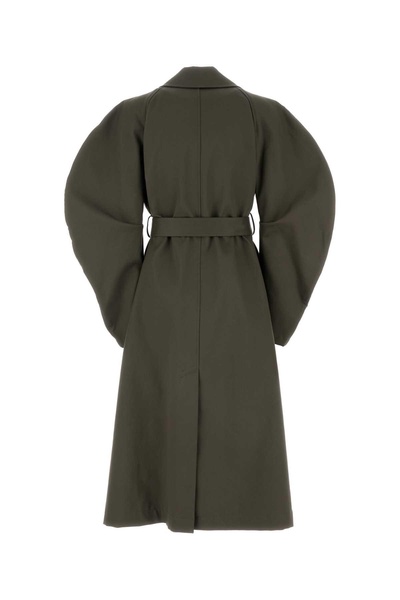 Olive Green Cotton Trench Coat