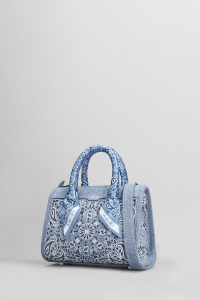 Shoulder Bag In Blue Cotton