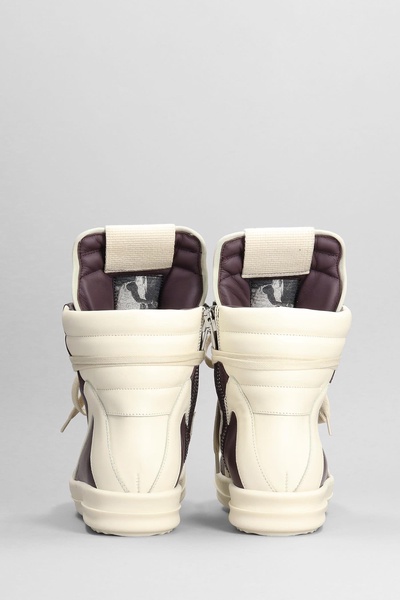 Geobasket Sneakers In Viola Leather