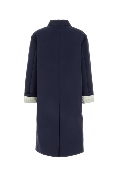 Miu Miu Woman Midnight Blue Cotton Trench Coat