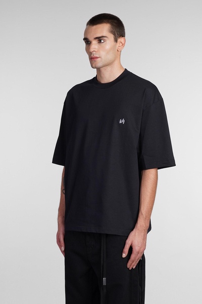 T-shirt In Black Cotton