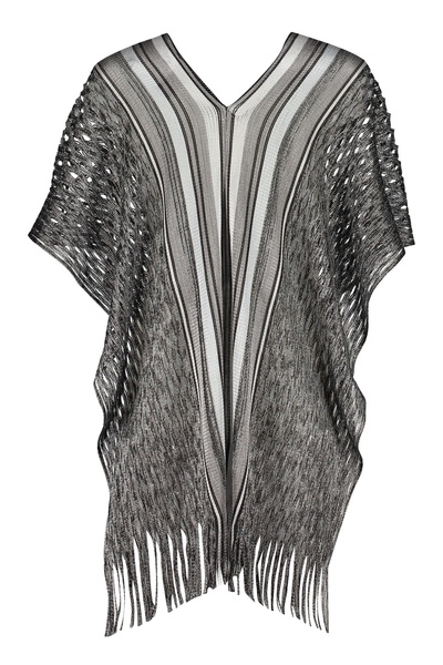 Fringed Knit Poncho