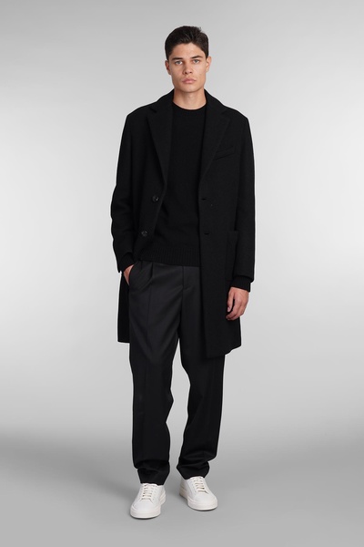 Baron Coat In Black Wool