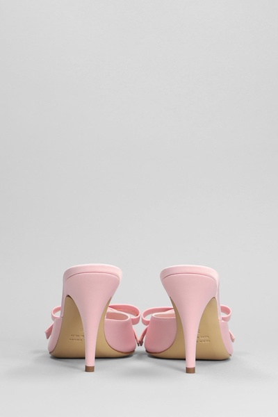 Honorine Slipper-mule In Rose-pink Satin