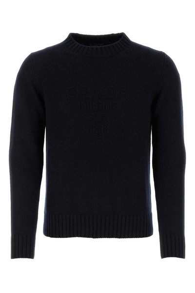 Prada Man Midnight Blue Wool Blend Sweater