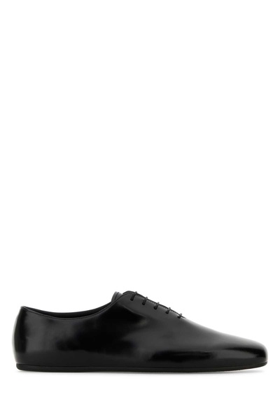 Black Leather Lace-up Shoes