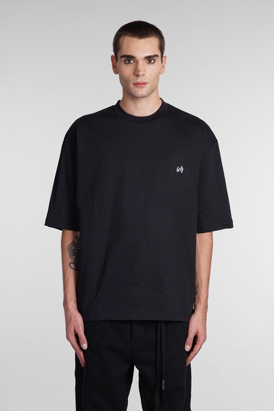 T-shirt In Black Cotton