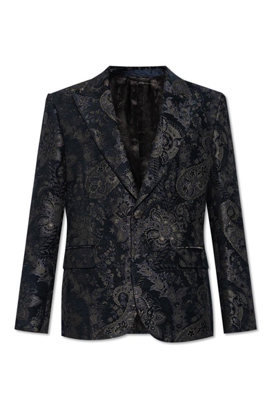 Paisley Jacquard Single-breasted Blazer