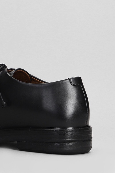 Zucca Lace Up Shoes In Black Leather