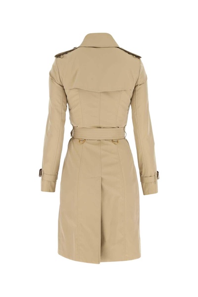 Burberry Woman Cappuccino Cotton Trench Coat